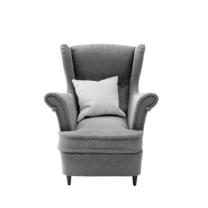 Grey Wing Chair